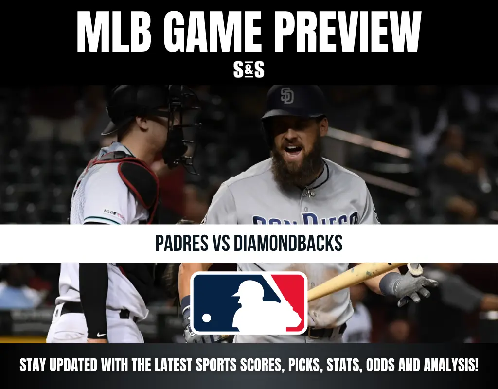 San Diego Padres batter reacts at the plate with a Diamondbacks catcher nearby — promotional image for the Aug. 3, 2026 Padres vs. Diamondbacks game preview.
