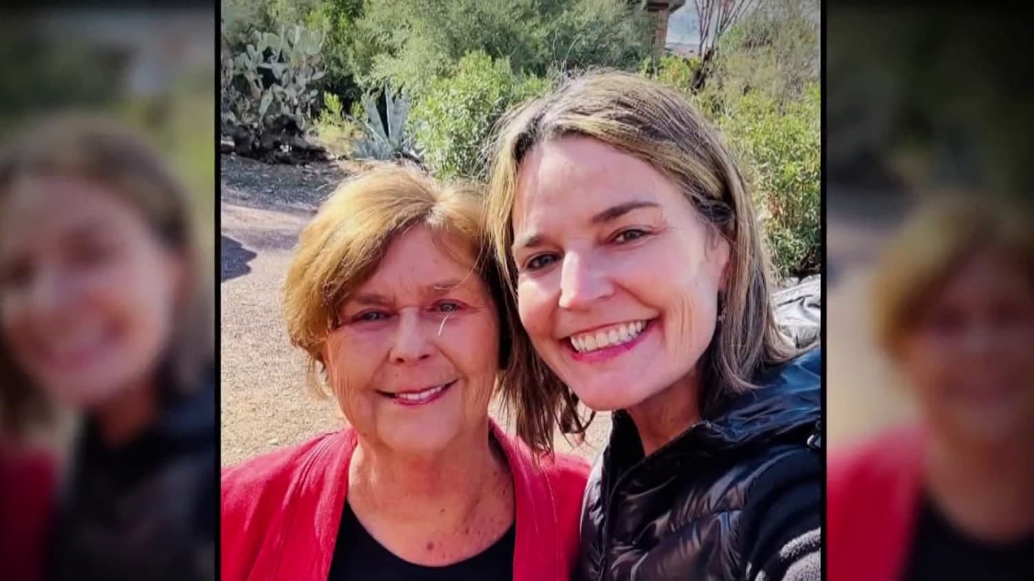 A personal photo of the missing woman with a relative, circulated by loved ones amid the ongoing investigation into her February disappearance.