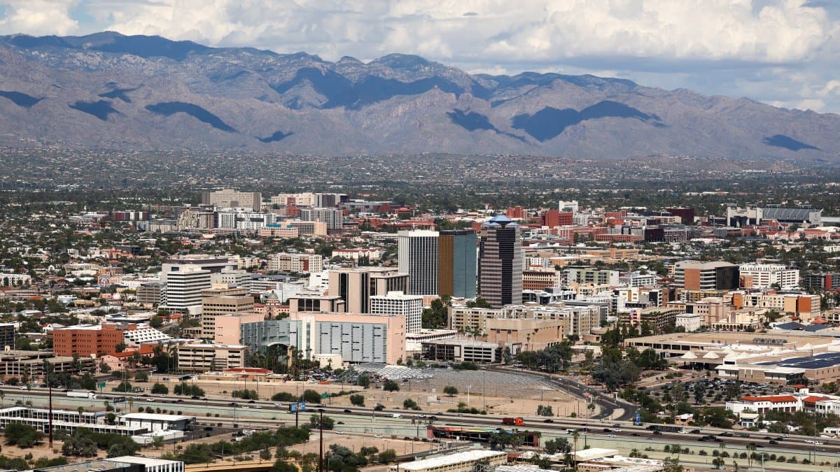 Downtown Tucson, Arizona — a view of the city referenced as the state expands property tax relief for disabled veterans under the new law.