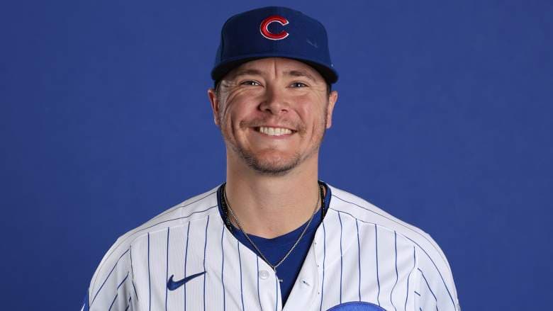 Official team portrait of the Chicago Cubs left-hander in Cubs uniform — team officials provided a positive injury update on his rehab before the upcoming Rockies series.