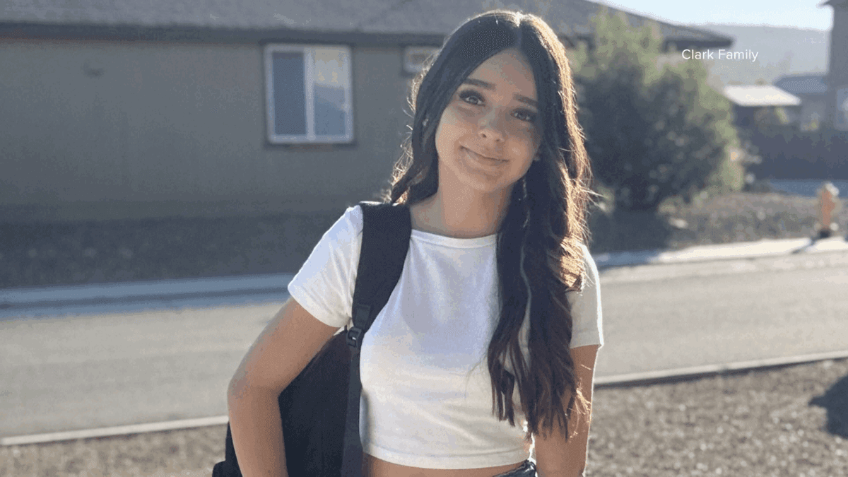 One of the three Arizona teenagers reported missing after running away, shown here in a family photo wearing a white top and carrying a backpack.