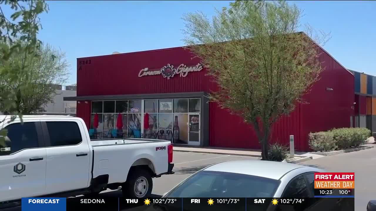 Exterior of a Phoenix-area restaurant shown in the AZ Family inspection roundup highlighting local eateries cited for violations such as improper steak temperatures and dishwashing lapses.