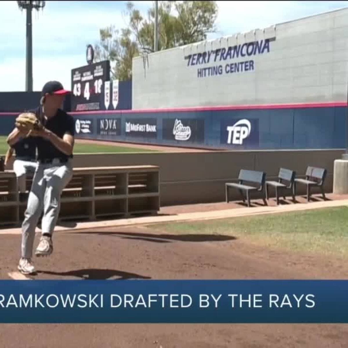 A right-handed pitcher throws from the Arizona bullpen; the local prospect was one of three Southern Arizona players selected in the 2026 MLB Draft.