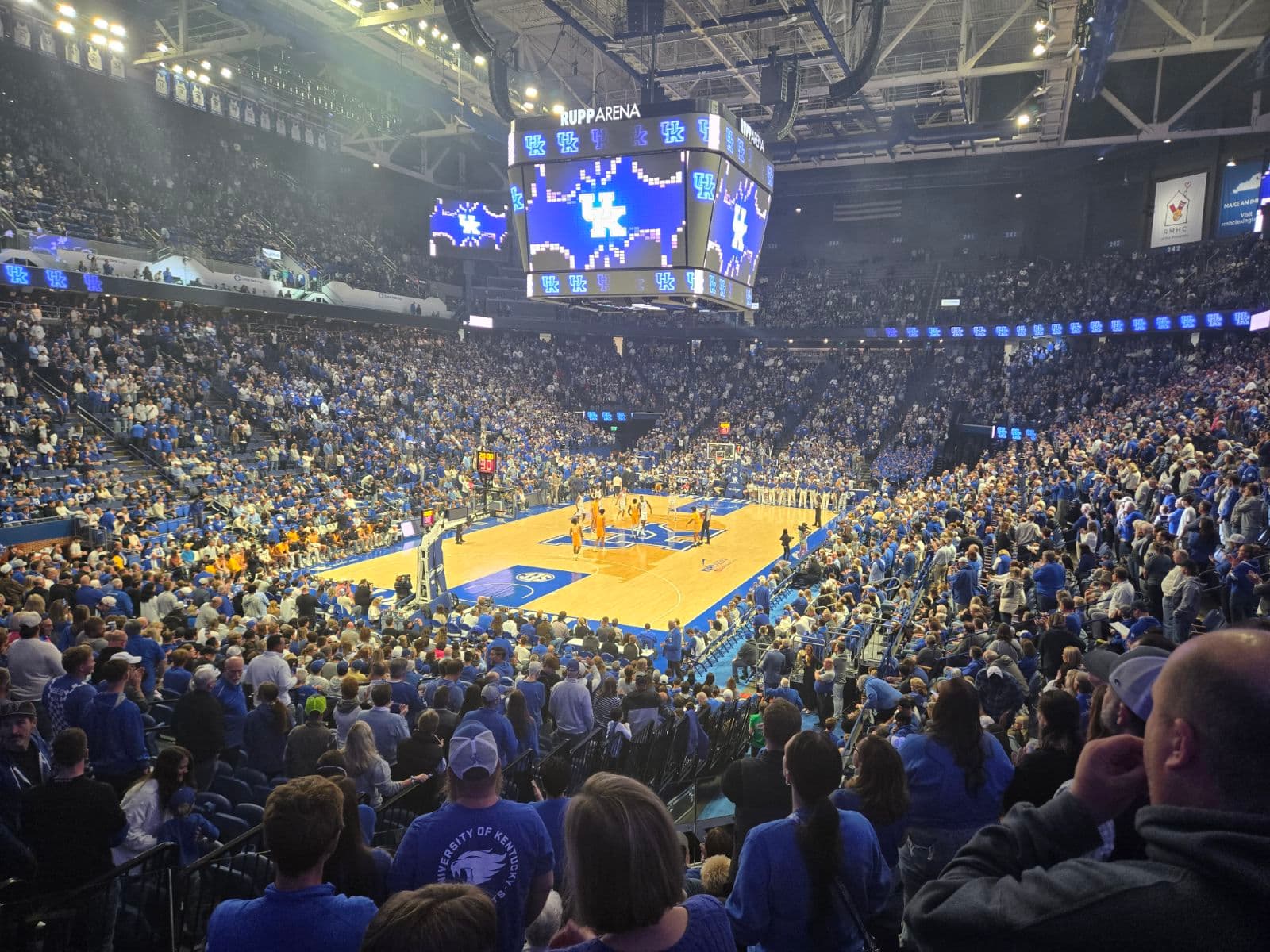 A packed Rupp Arena during a Kentucky game — the Wildcats' home court, pictured as UK prepares for the seven nonconference home games announced for the 2026-27 season.