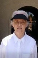 Obituary portrait of the subject (1930–2026) wearing a sun visor and white blouse, shown outdoors — used to illustrate the Tucson-area educator's obituary.