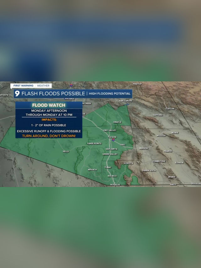Storm Chances Rise Across Southern Arizona as Temperatures Dip